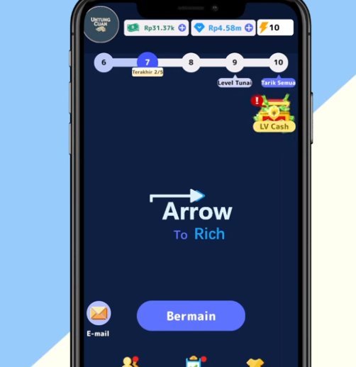 Arrow To Rich Apk Terbukti Membayar? Review Cara Dapat Uang dari Game Ini