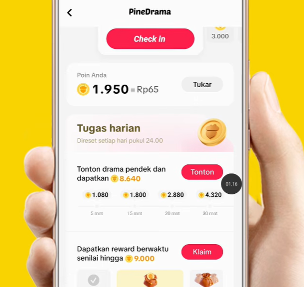 Cara Mendapatkan Uang Gratis di Pine Drama, Pengguna Baru Wajib Tahu!