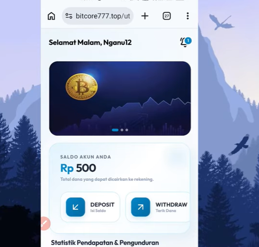 Waspada Bitcore! Review Terbaru Investasi Rp50.000 Jadi Rp900.000, Aman atau Penipuan?