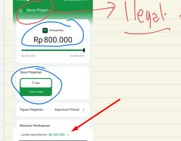 Simulasi Pinjaman NexaPinjam 2026 Bunga 0% Tapi Biaya Pencairan 53%, Aman atau Penipuan?