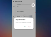 Cara Hapus Kontak WA yang Tidak Ada di Kontak HP Update 2026, Praktis dan Berhasil