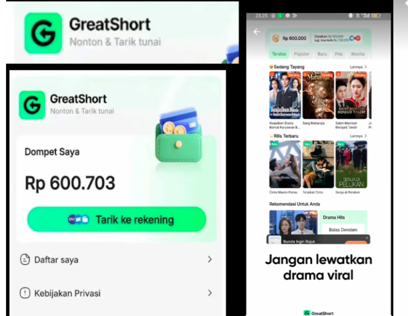 Review Jujur GreatShort Apk Penghasil Uang Terbukti Membayar atau Penipuan? Ini Fakta dari Pengalaman Pengguna