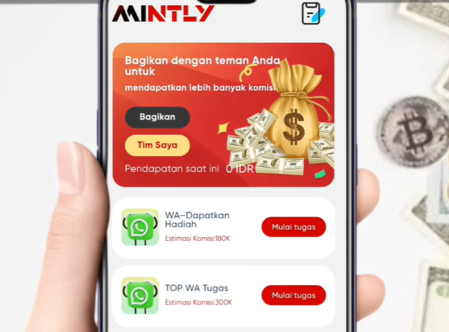 Cara Menghasilkan Uang di Aplikasi Mintly Apk Freelance WhatsApp Terbukti Membayar