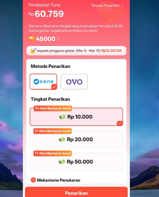Cara Menarik Uang Rp50.000 di FreeReels Agar Tidak Kehabisan Stok
