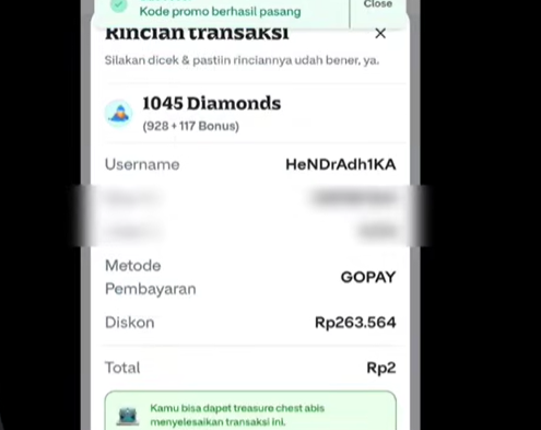Event Treasure Chest GoPay Diamond ML Modal Rp10 Ribu Bisa Dapat 1045 Diamond, Benarkah Real?